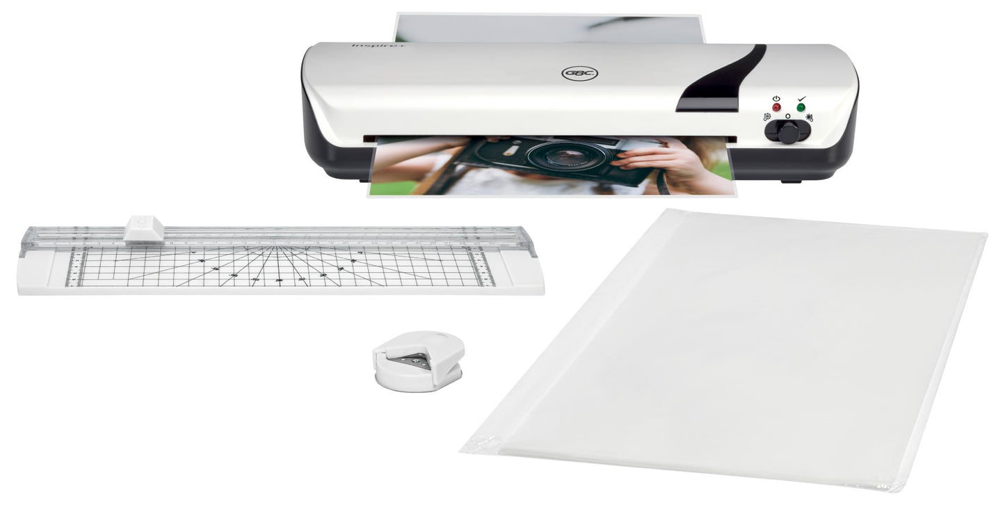 Laminator and cutter set 4in1 GBC Inspire+, A4, 125 mic, white