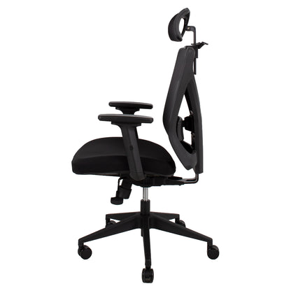 Vadovo kėdė OFFICE4YOU MIKE, plastikinis pagrindas, juoda sp.