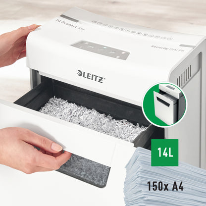 Document shredder Leitz IQ Protect Premium 4M, P-5, 2x15mm, 14L