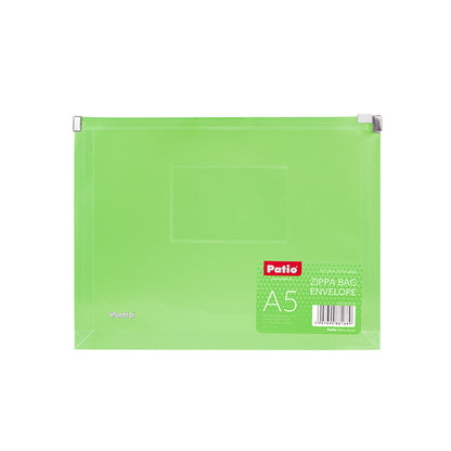 Folder (envelope) PATIO with zipper, A5, green