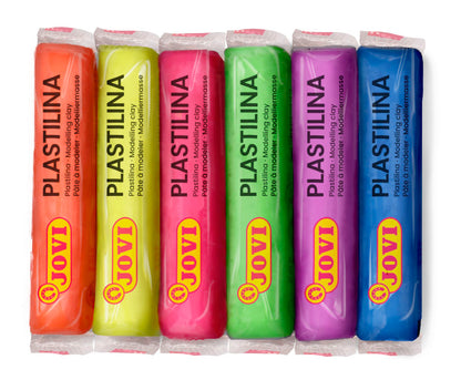 Plasticine JOVI, 15 g, 6 neon colors