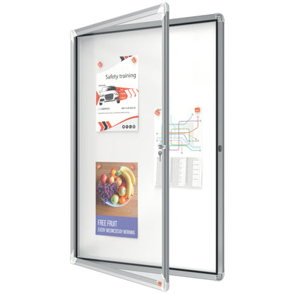 Magnetic notice board Nobo Premium Plus, 9xA4, lockable, outdoor resistant