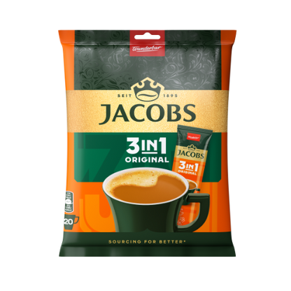 Instant coffee drink JACOBS Original 3 in 1, bag, 20 x 12.6 g