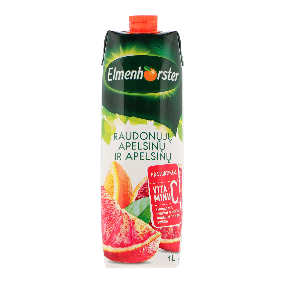 Refreshing pink grapefruit drink ELMENHORSTER Naturina, with fruit pulp, 25%, 1 l