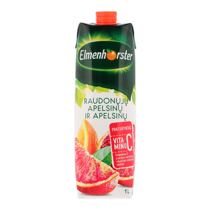 Refreshing pink grapefruit drink ELMENHORSTER Naturina, with fruit pulp, 25%, 1 l