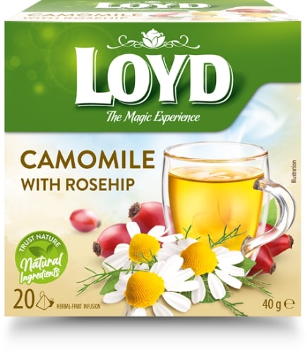 Tea LOYD, chamomile and rosehip flavor, 20x2 g