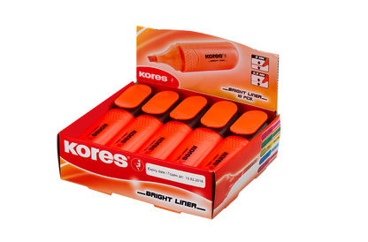 Teksto žymeklis KORES BRIGHT LINER, oranžinė
