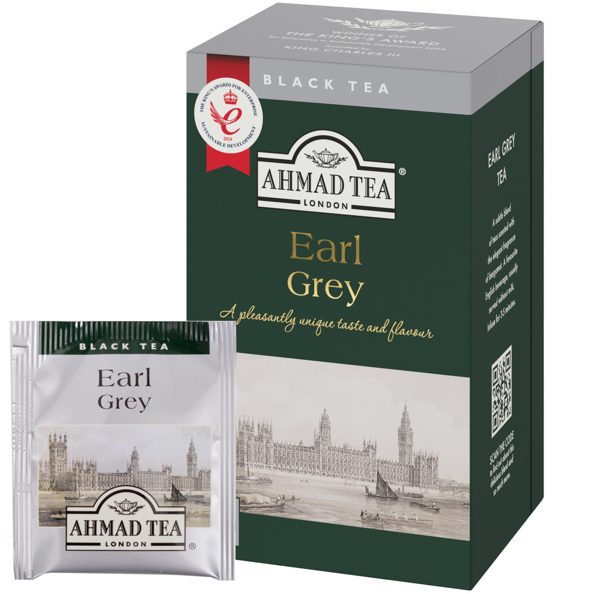 Tea AHMAD EARL GREY, 20 tea bags in foil envelopes