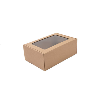Gift box, brown, A5 with window