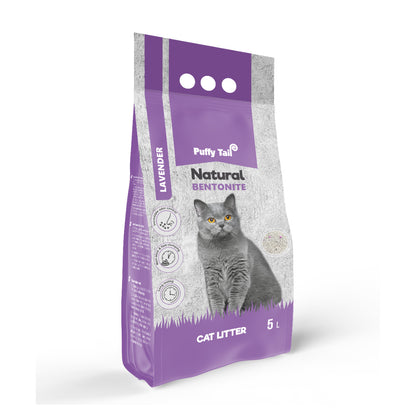 Cat litter, PUFFY TAIL LAVENDER. betonite, bouncing, 5