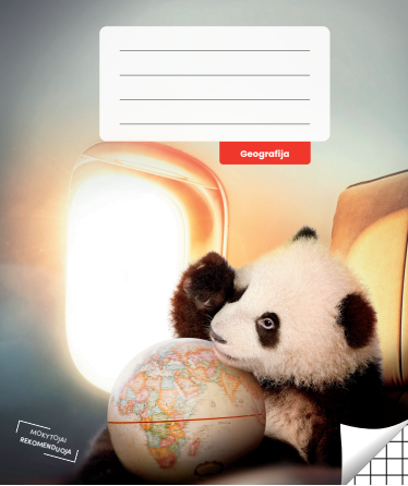 Geography notebook, boxed, 36 pages. Inner pages weight – 90 g/m2.