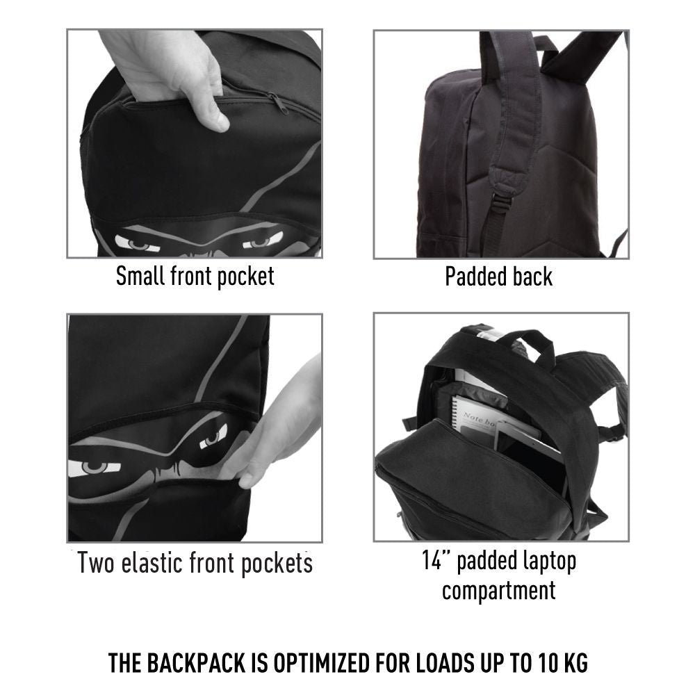 Kuprinė, ZIPIT Ninja Backpack, ZNINJ-BK, Juodos sp