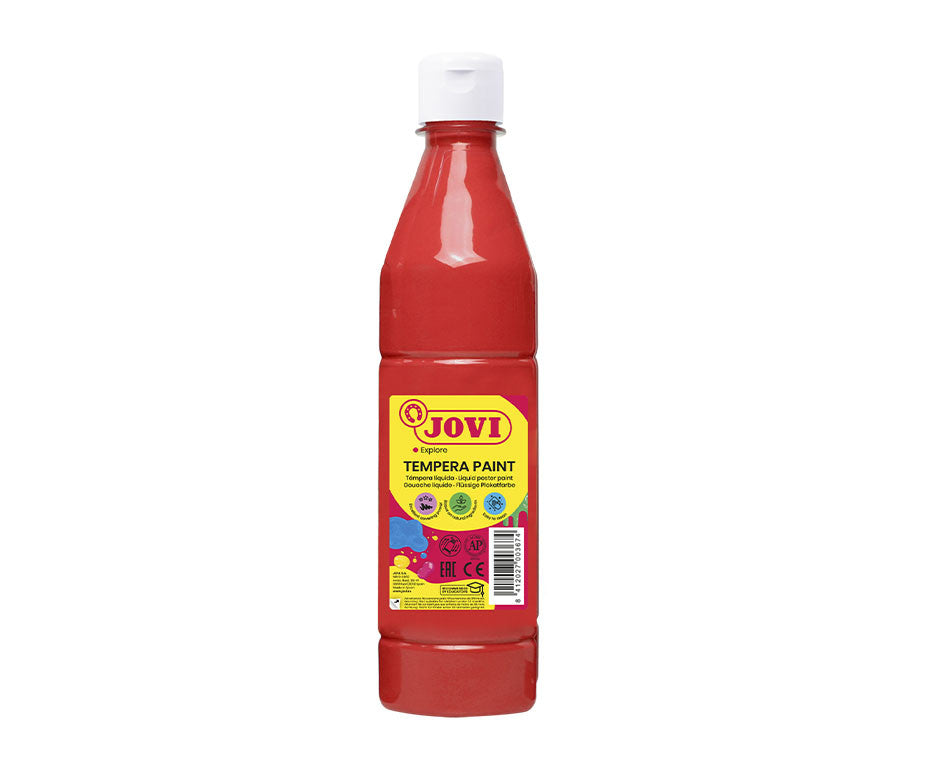 Tempera buteliuke JOVI, 500 ml, raudona sp.