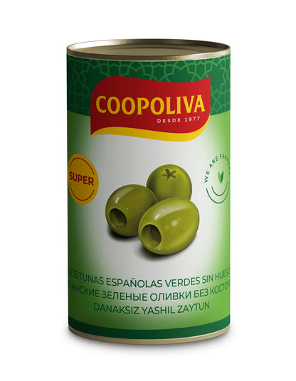 Olives COOPOLIVA, green, pitted, size M, 350 g / 150 g