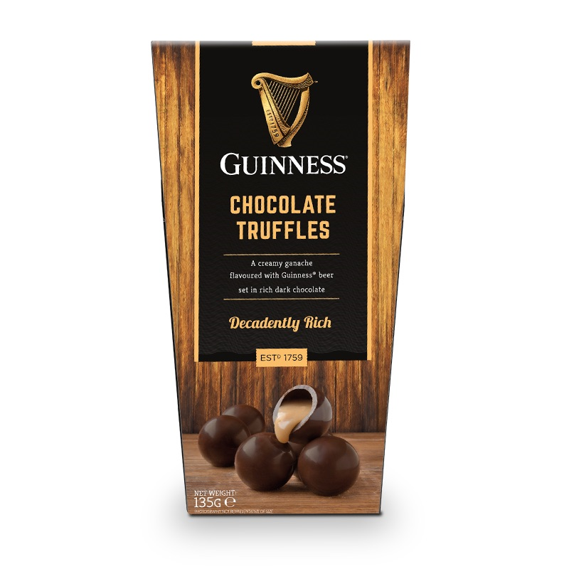 Juodojo šokolado saldainiai GUINNESS, su triufeliai, 135 g
