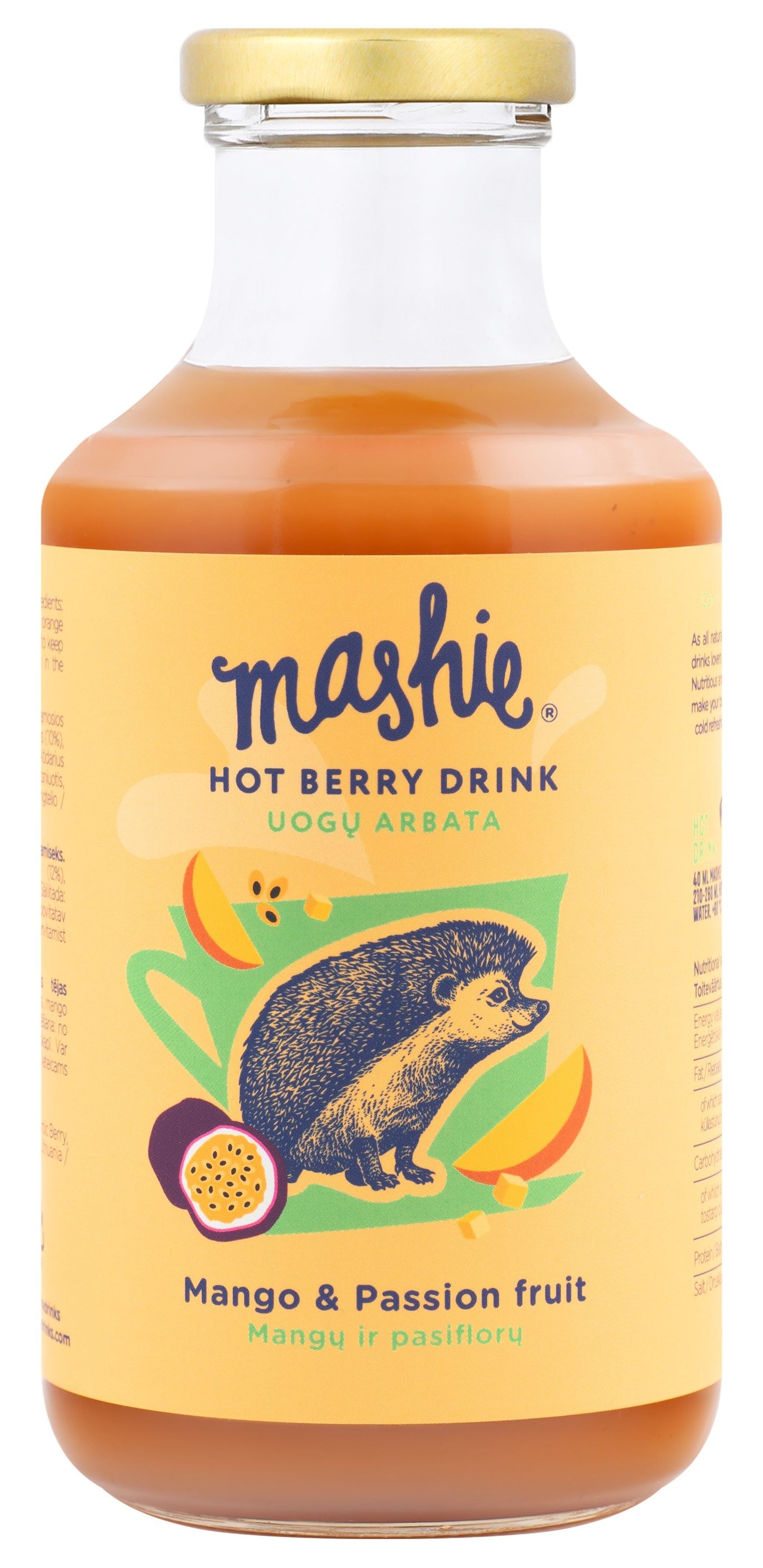 Uogų tyrė MASHIE Original, mangų ir pasiflorų, 500 ml