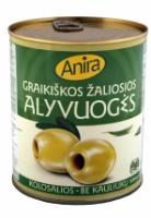 Olives ANIRA, Greek, green, pitted, size L, 0.85 kg/0.82 kg