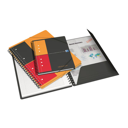 Notebook with spiral binding OXFORD MEETINGBOOK, A4, 80 sheets, with squares