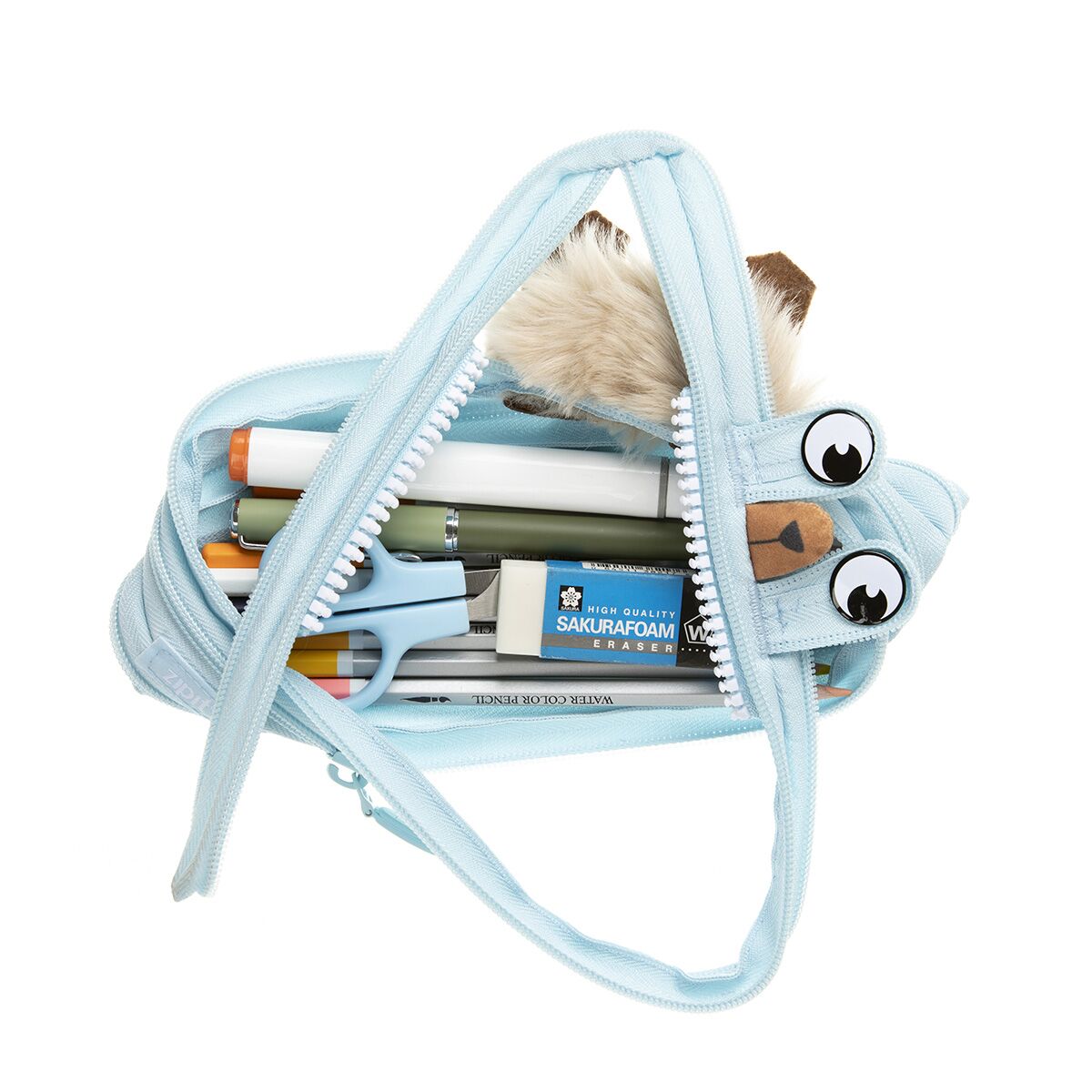 Pencil case ZIPIT Lola Pouch, UNI-1, Light blue