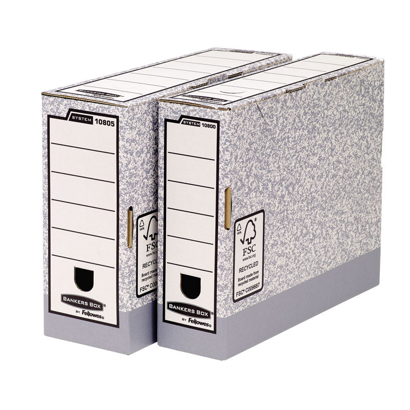 Archive box FELLOWES, 260 x 100 x 315 mm, grey white