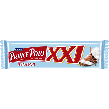Vaflinis batonėlis PRINCE POLO, su kokosų įdaru, glaistytas pieniniu šokoladu, 45 g