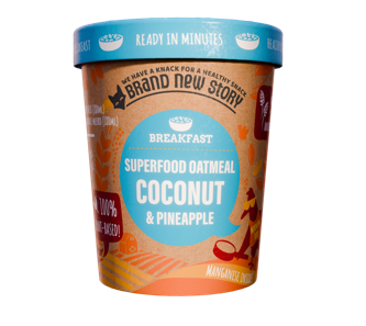 Quick oatmeal with coconut and pineapple, 70 g